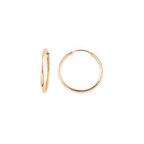 Pembe Altın Minik Halka Küpe (Rose Gold - Çap: 1.5cm) 