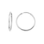 Beyaz Altın Minik Halka Küpe  (Çap: 1.5cm)