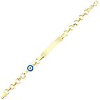 Göz Mineli Nazarlık Altın Çocuk Künye Bileklik