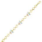 Renkli Kelebek Altın Çocuk Bileklik