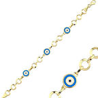 Göz Mineli Nazar Boncuğu Altın Çocuk Bileklik 