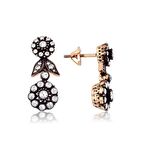 0.50 Karat Pırlantalı Elmas İkili Gül Küpe EE2101