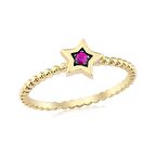 0.05 Karat Yakut Yıldız Chocolate Yüzük PY1092-2