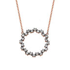 Pırlanta Halka Altın Kolye 