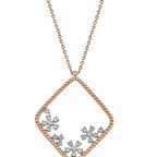 Pırlanta Ailemin Çiçek Bahçesi Altın Kolye