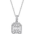 Klasik Pırlanta Baget Kolye 