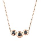 Siyah Pırlanta Tria Altın Kolye 