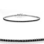 Siyah Pırlantalı Suyolu Bileklik PB2489