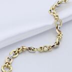 Üç Renk Altın Hallow Sonsuzluk Bileklik