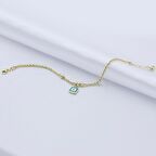 14 Ayar Altın Turkuaz Mineli Kilit Bileklik