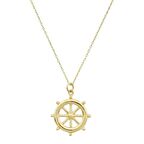 14 Ayar Altın Gemi Dümeni Kolye