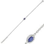 18 Ayar Altın 0.36 Karat Safir 0.05 Karat Pırlanta Bileklik