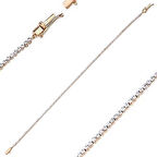 14 Ayar Altın 0.64 Karat Pırlanta Suyolu Bileklik