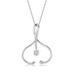 Pırlanta Steteskop Kolye