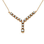 0.42 Karat Elmas Y Suyolu Kolye