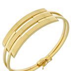 Zarif Kol Geniş Gövde 22 Ayar Altın 3 'lü Kaburga Bilezik