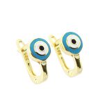 Mine Göz Nazarlık Klipsli Altın Çocuk Küpe 