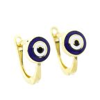 Mine Göz Nazarlık Klipsli Altın Çocuk Küpe