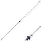 Markizli Doğal Safir Pırlanta Bileklik