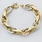 3 Renk Hallow Altın Bileklik