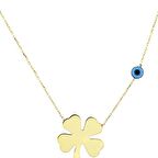 14 Ayar Altın Yonca Kolye