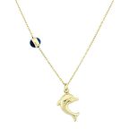 14 Ayar Altın Yunus Balığı Kolye