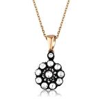 Klasik Elmas Gül Kolye