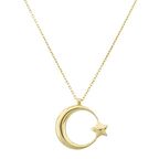 Altın Ay Yıldız Kolye