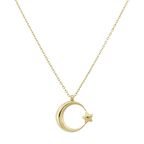 Altın Ay Yıldız Kolye