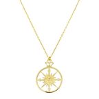 Altın Pusula Kolye