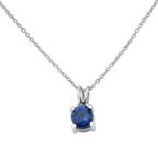 Doğal Safir Tektaş Kolye