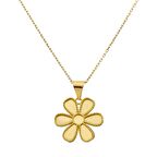 22 Ayar Altın Ayna Papatya Tasarım Kolye