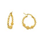 22 Ayar Altın Halka Tasarım Küpe