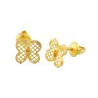 22 Ayar Altın Tasarım Çivi Küpe