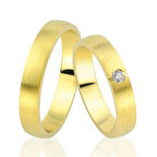 Pırlanta Tasarım Çift Alyans - Nişan Yüzüğü