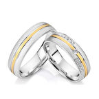 Pırlanta Tasarım Çift Alyans - Nişan Yüzüğü