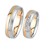 Pırlanta Tasarım Çift Alyans - Nişan Yüzüğü