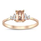 Morganite Taşlı Tasarım Pırlanta Yüzük