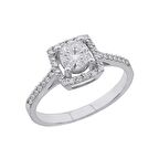 Tasarım Pırlanta Tektaş Yüzük / 0.61 Karat E Vs2 GIA Sertifikalı