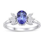 Lotus Çiçeği Tanzanite Tektaş Pırlanta Yüzük