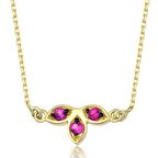 Yakut Lotus Çiçeği Kolye