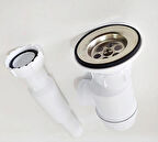 Yapıtaşı Yt53 Taslı Körüklü Lavabo Evye Gider Sifonu Beyaz