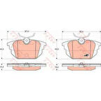 Tofas Arka Fren Balatası Coupe Marea Marea Weekend Tempra Tipo 2,0ie 16v - Trw Gdb1333