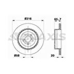 Subaru Arka Fren Disk Aynası Subaru İmpreza 2.0sti - Braxıs Ae0763