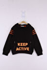 Toontoy Erkek Çocuk Keep Active Baskılı Sweatshirt
