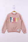 Toontoy Kız Çocuk Power Renkli Baskılı Sweatshirt