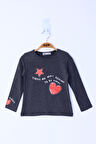 Toontoy Kız Çocuk Pul İşlemeli Sweatshirt 