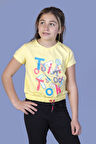 Toontoy Kız Çocuk Renkli Tiktok Baskılı Tişört