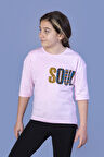Toontoy Kız Çocuk Soul Baskılı Tişört