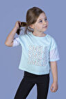 Toontoy Kız Çocuk Smile Baskılı Kolları Desenli Tişört